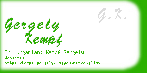 gergely kempf business card